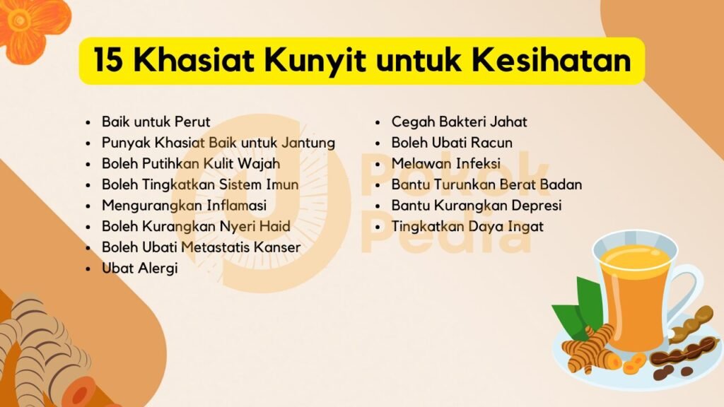 infografis Khasiat Kunyit